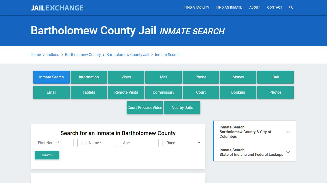 Bartholomew County Jail, IN Inmate Search: Roster & Mugshots